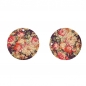 Preview: bunte Blumen Kreis Ohrringe goldfarben